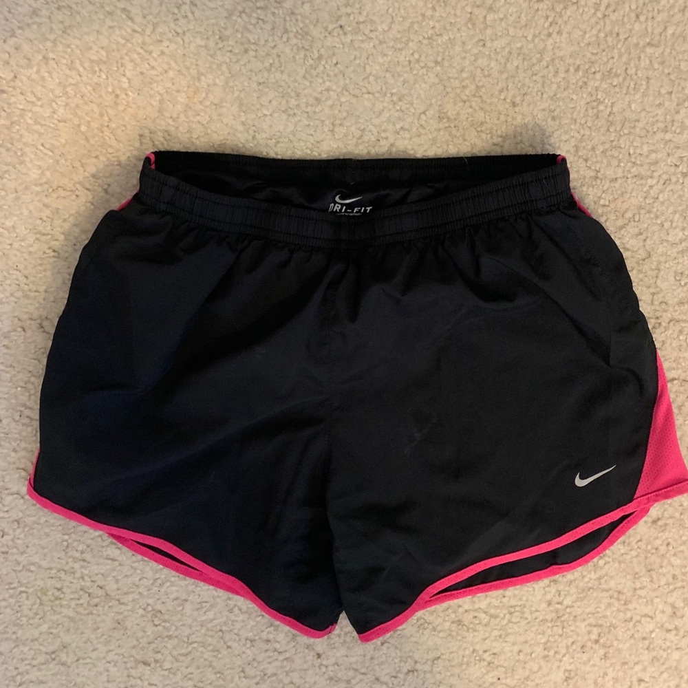 Nike Pink and Black Running Shorts